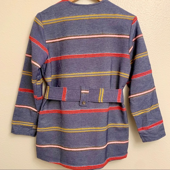 NEW ANTHROPOLOGIE Dolan Piccadilly Belted Tweed Multicolor Striped Wrap Tie Belt - Picture 9 of 13